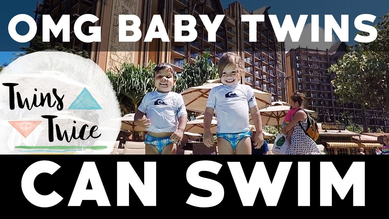 OMG Baby Twins Can Swim!