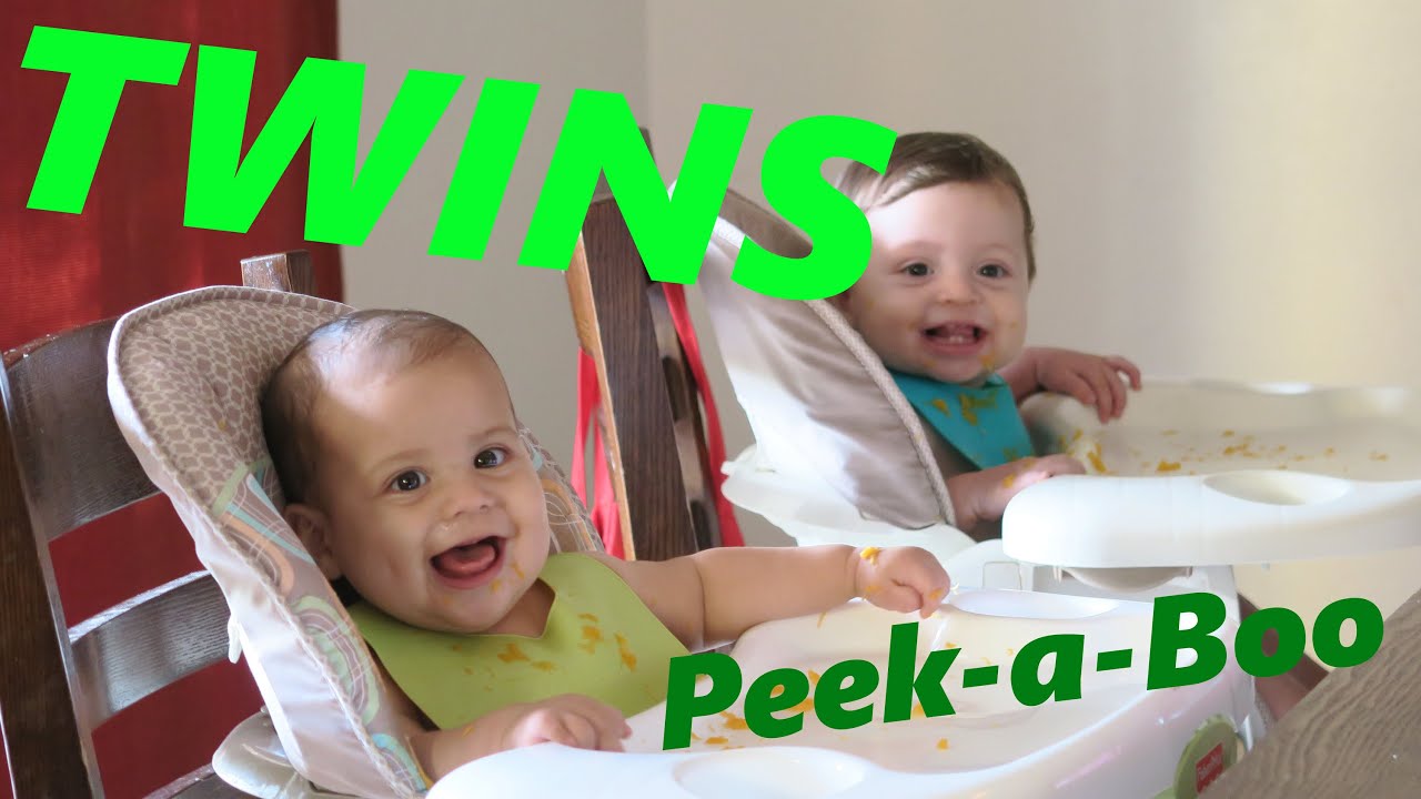 TWINS play Peek-a-Boo (8-30-15 – Day 66)